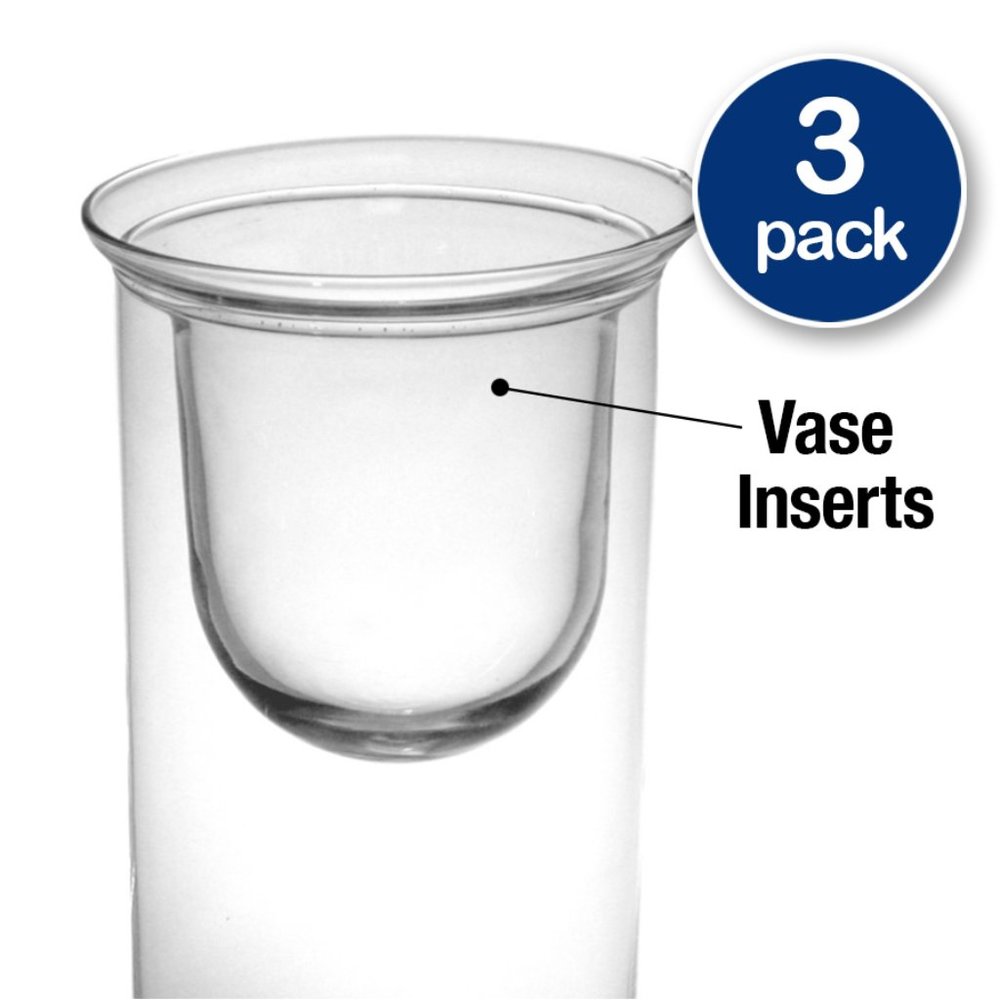 Glass Vase Inserts ~ Set of 3 ~ Candle Holder Vase Inserts